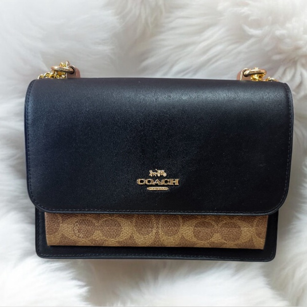 Coach Black and Tan Crossbody Bag